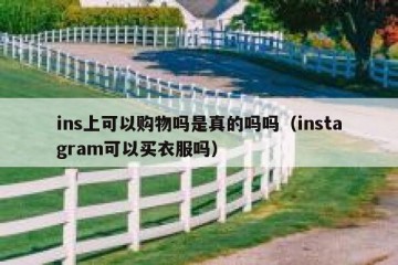 ins上可以购物吗是真的吗吗（instagram可以买衣服吗）