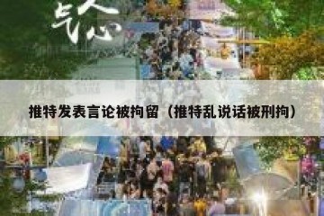 推特发表言论被拘留（推特乱说话被刑拘）