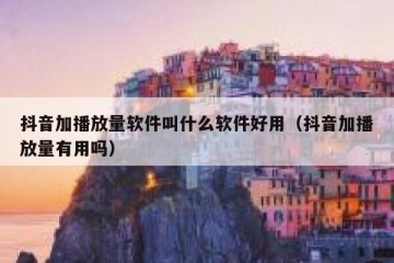 抖音加播放量软件叫什么软件好用（抖音加播放量有用吗）