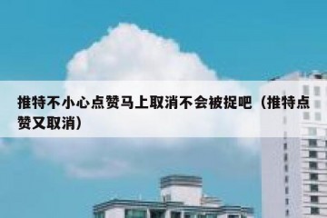 推特不小心点赞马上取消不会被捉吧（推特点赞又取消）