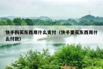 快手购买东西用什么支付（快手里买东西用什么付款）