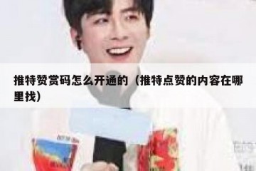 推特赞赏码怎么开通的（推特点赞的内容在哪里找）