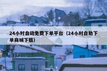 24小时自动免费下单平台（24小时自助下单商城下载）