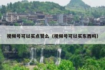 视频号可以买点赞么（视频号可以买东西吗）