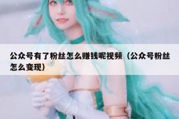 公众号有了粉丝怎么赚钱呢视频（公众号粉丝怎么变现）
