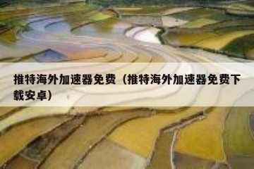 推特海外加速器免费（推特海外加速器免费下载安卓）
