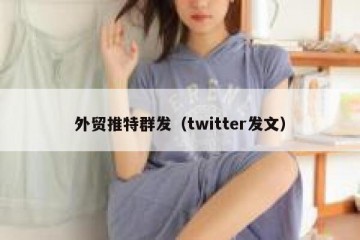 外贸推特群发（twitter发文）