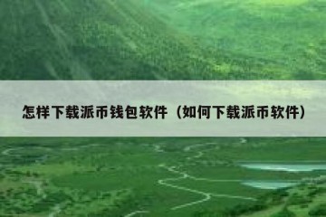 怎样下载派币钱包软件（如何下载派币软件）