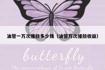 油管一万次播放多少钱（油管万次播放收益）