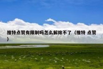 推特点赞有限制吗怎么解除不了（推特 点赞）