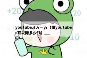 youtube月入一万（做youtuber可以赚多少钱）