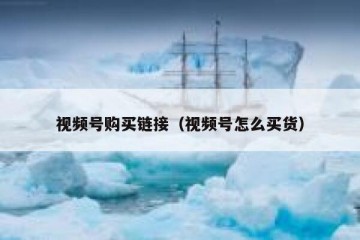 视频号购买链接（视频号怎么买货）