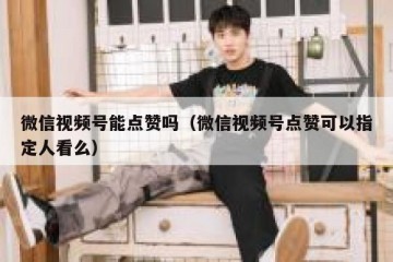 微信视频号能点赞吗（微信视频号点赞可以指定人看么）