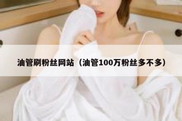 油管刷粉丝网站（油管100万粉丝多不多）
