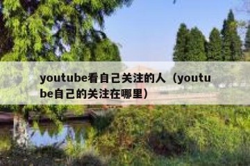 youtube看自己关注的人（youtube自己的关注在哪里）