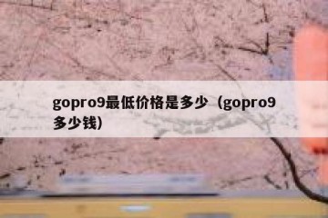 gopro9最低价格是多少（gopro9多少钱）