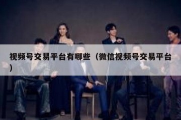 视频号交易平台有哪些（微信视频号交易平台）