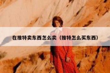 在推特卖东西怎么卖（推特怎么买东西）
