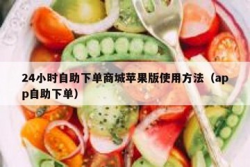 24小时自助下单商城苹果版使用方法（app自助下单）