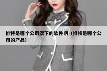 推特是哪个公司旗下的软件啊（推特是哪个公司的产品）
