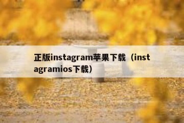 正版instagram苹果下载（instagramios下载）