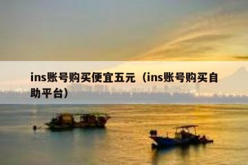 ins账号购买便宜五元（ins账号购买自助平台）