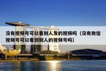 没有视频号可以看别人发的视频吗（没有微信视频号可以看到别人的视频号吗）