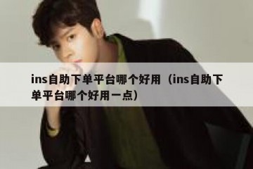 ins自助下单平台哪个好用（ins自助下单平台哪个好用一点）