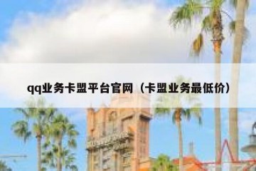 qq业务卡盟平台官网（卡盟业务最低价）