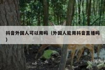 抖音外国人可以用吗（外国人能用抖音直播吗）