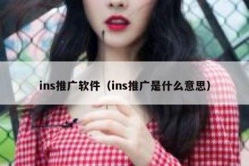 ins推广软件（ins推广是什么意思）