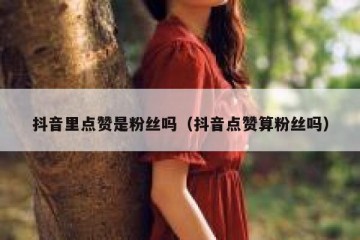 抖音里点赞是粉丝吗（抖音点赞算粉丝吗）