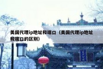 美国代理ip地址和端口（美国代理ip地址和端口的区别）