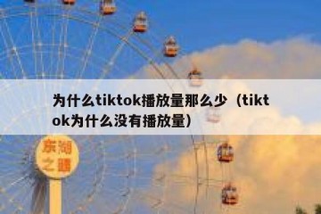为什么tiktok播放量那么少（tiktok为什么没有播放量）
