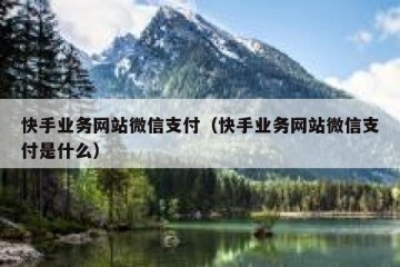 快手业务网站微信支付（快手业务网站微信支付是什么）