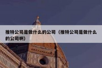 推特公司是做什么的公司（推特公司是做什么的公司啊）