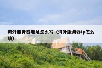 海外服务器地址怎么写（海外服务器ip怎么填）