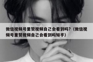 微信视频号里赞视频自己会看到吗?（微信视频号里赞视频自己会看到吗知乎）