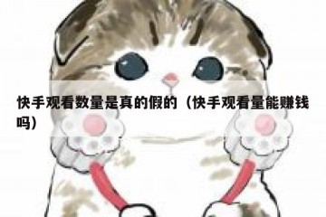 快手观看数量是真的假的（快手观看量能赚钱吗）