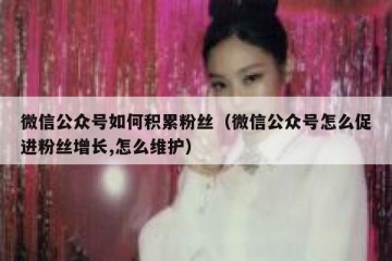 微信公众号如何积累粉丝（微信公众号怎么促进粉丝增长,怎么维护）