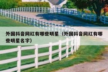 外国抖音网红有哪些明星（外国抖音网红有哪些明星名字）