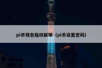 pi币钱包指纹解锁（pi币设置密码）