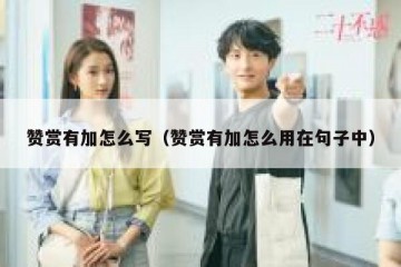 赞赏有加怎么写（赞赏有加怎么用在句子中）