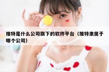 推特是什么公司旗下的软件平台（推特隶属于哪个公司）