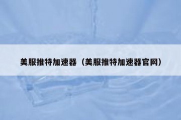 美服推特加速器（美服推特加速器官网）
