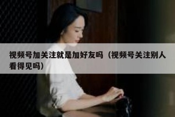 视频号加关注就是加好友吗（视频号关注别人看得见吗）