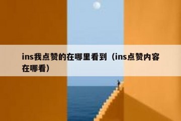 ins我点赞的在哪里看到（ins点赞内容在哪看）
