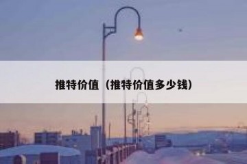 推特价值（推特价值多少钱）