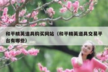 和平精英道具购买网站（和平精英道具交易平台有哪些）
