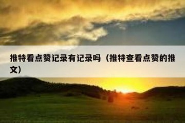 推特看点赞记录有记录吗（推特查看点赞的推文）